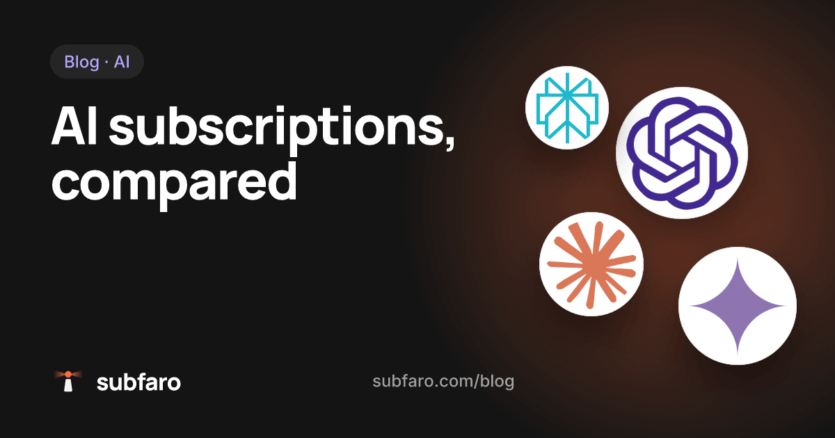 AI subscriptions, compared