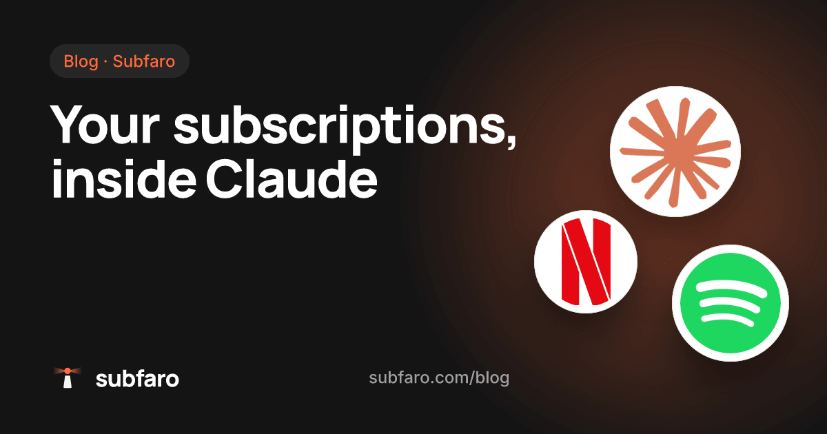 Your subscriptions, inside Claude