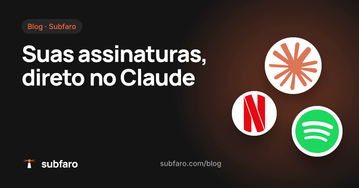 Suas assinaturas, direto no Claude