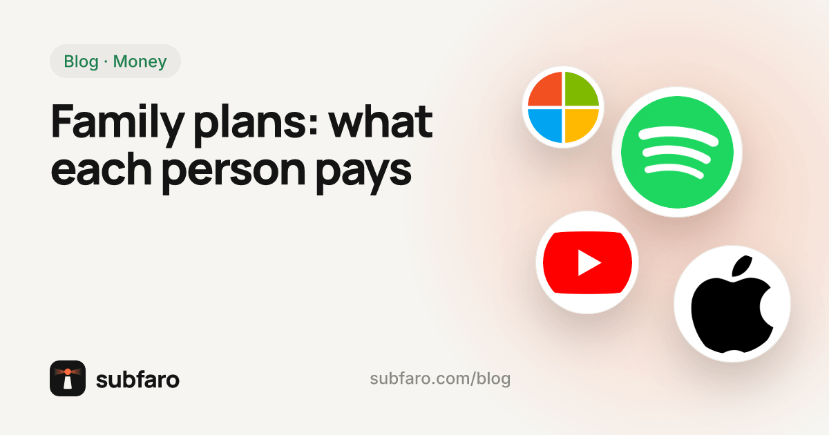 Family plans: what each person pays