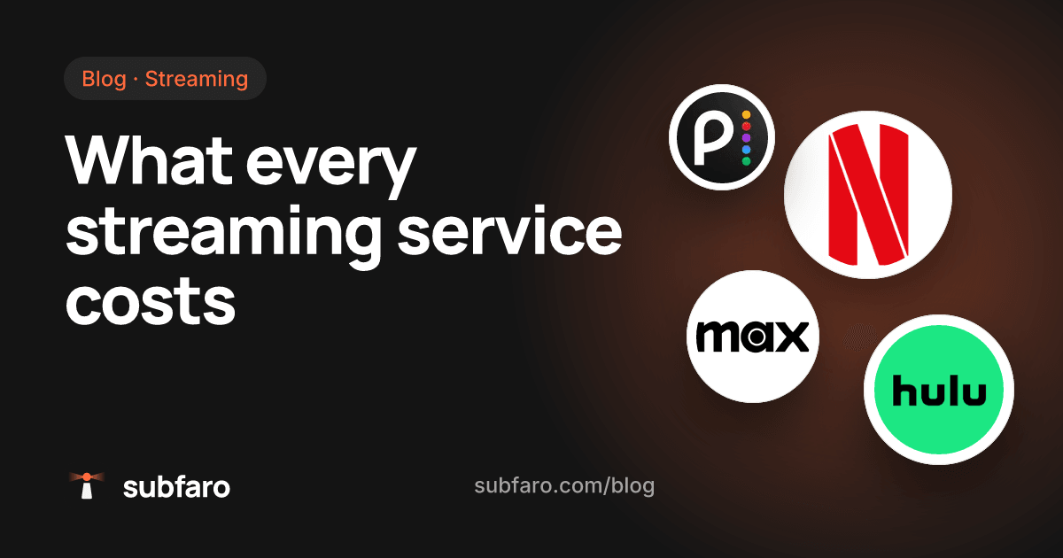 What every streaming service costs